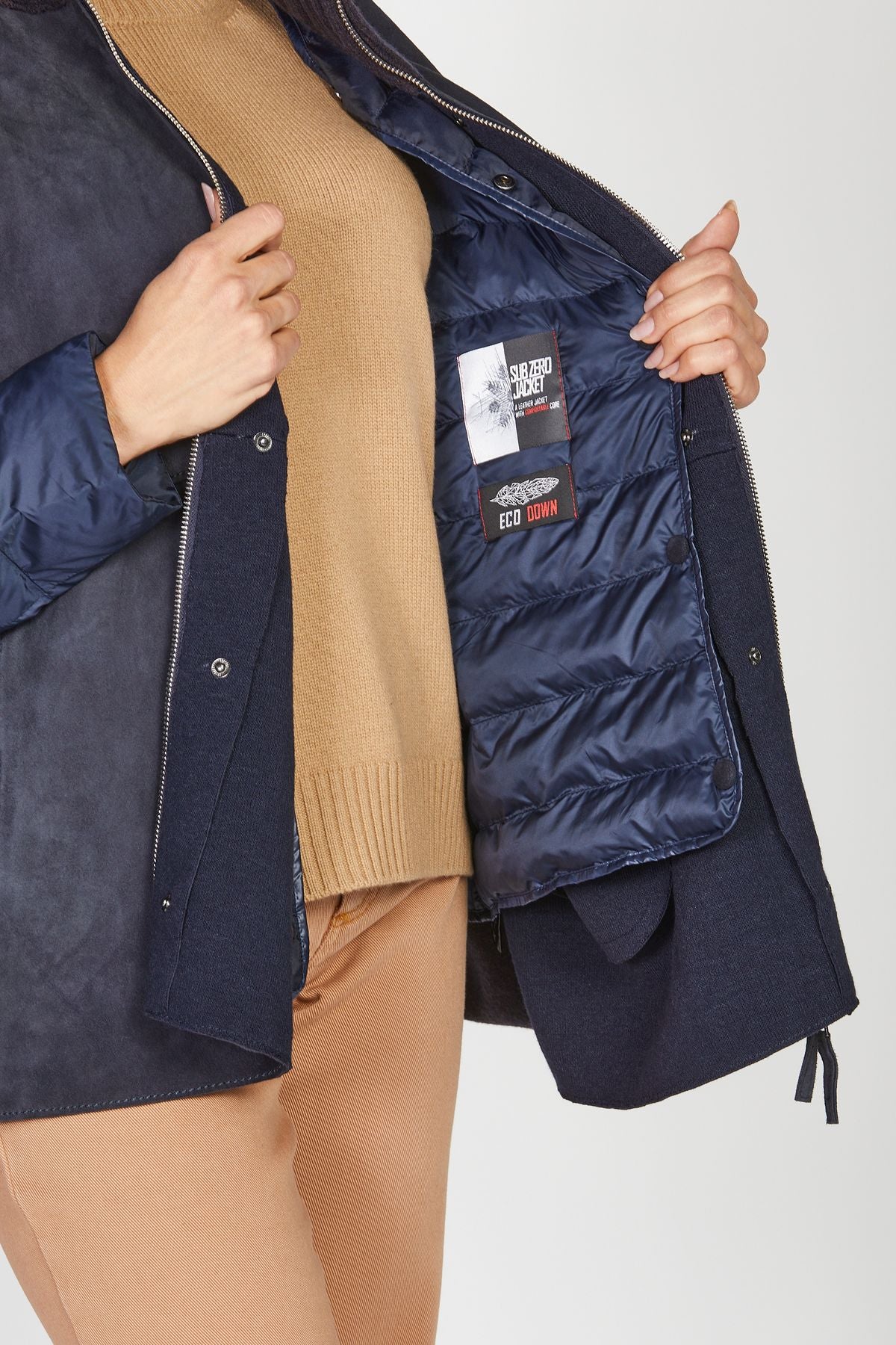 Giubbino in pelle scamosciata